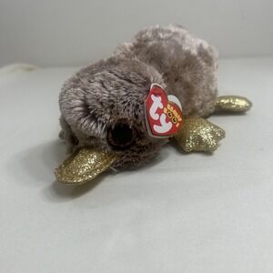 TY Beanie Boos PERRY the Platypus 9" Plush Toy Tan New Stuffed Animal